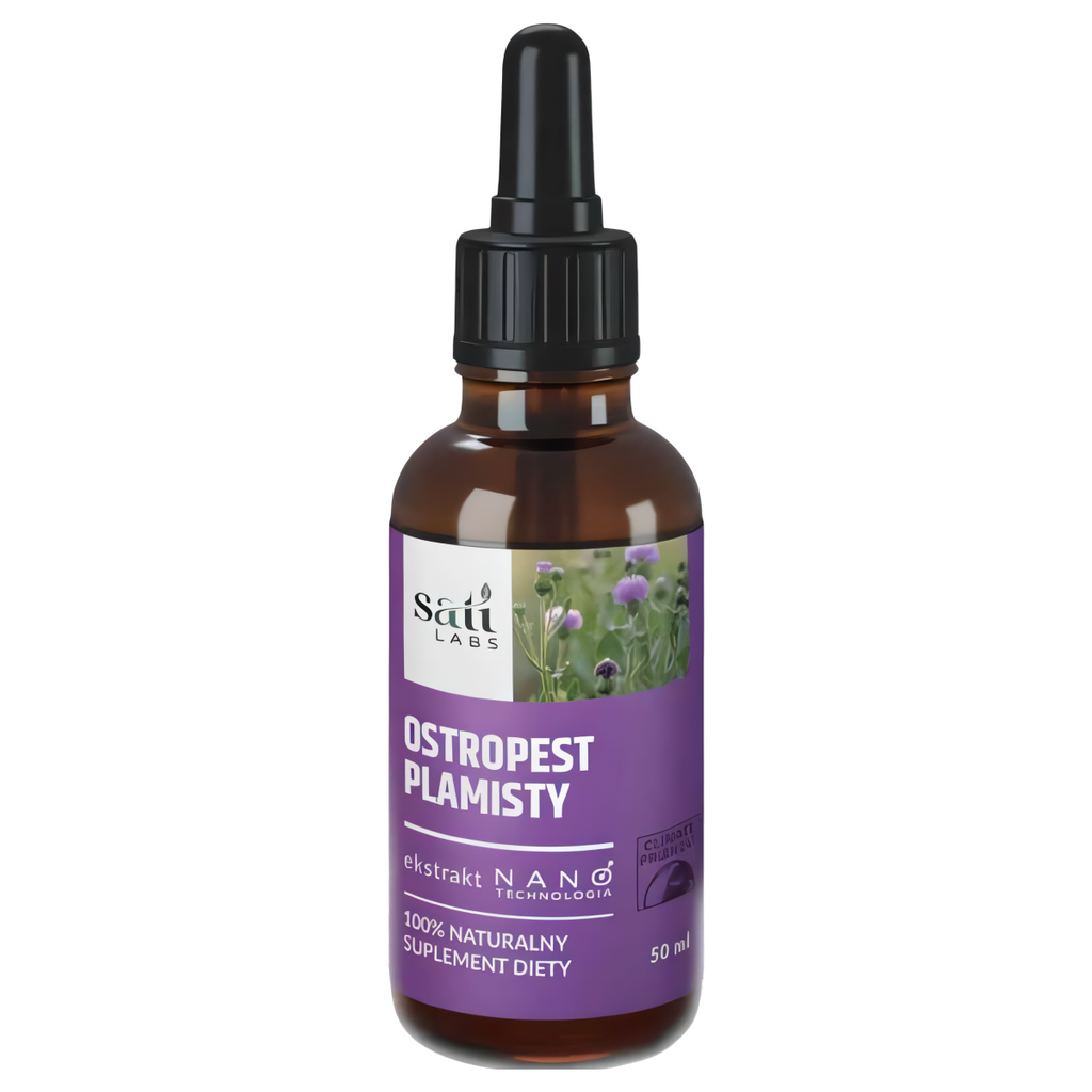 Nano Ostropest plamisty SATI Labs - Wspiera wątrobę i pracę serca - 50 ml