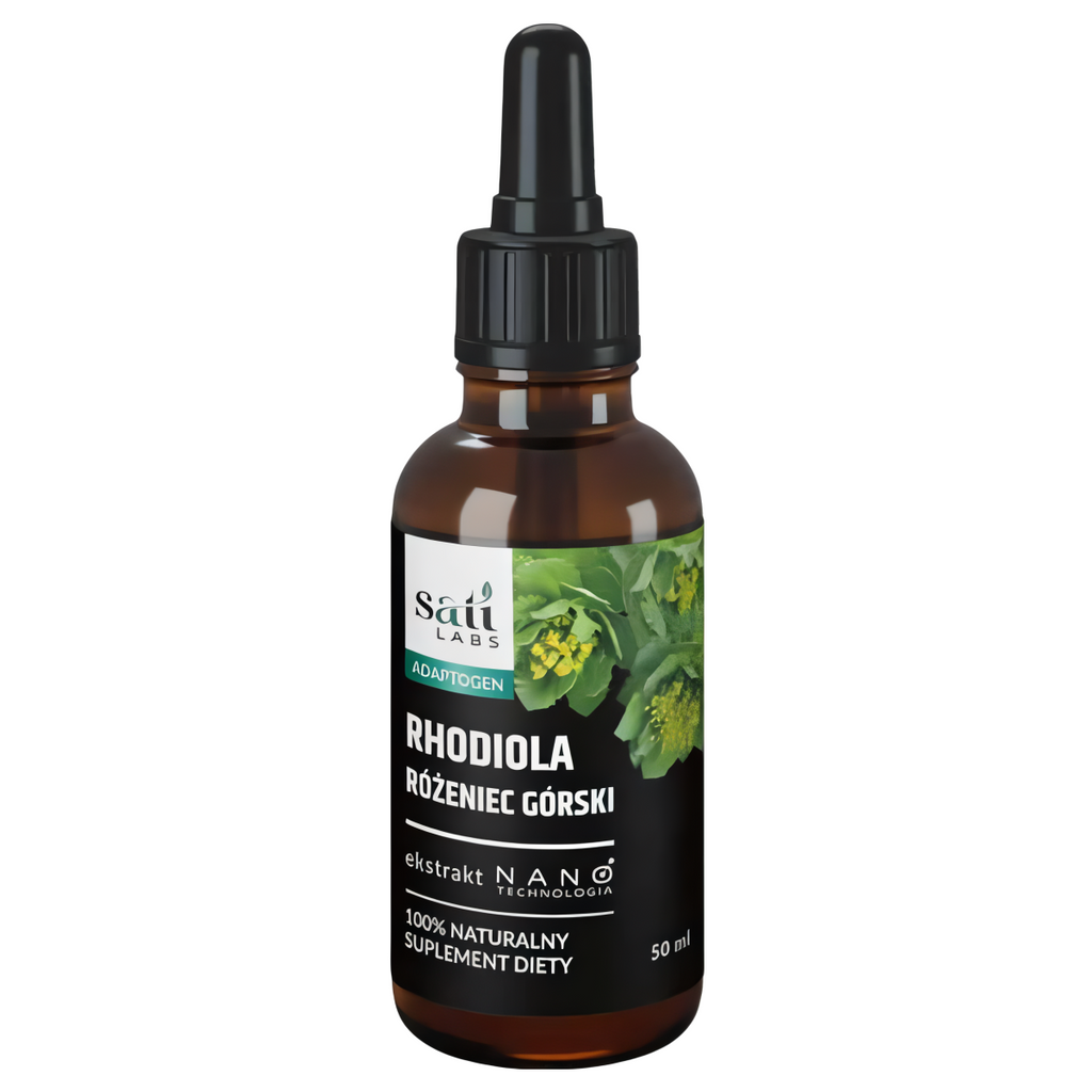 Nano Rhodiola Różeniec górski SATI Labs - Wspiera poprawę koncentracji oraz pamięci - 50 ml