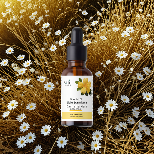 Nano Ziele Damiana SATI Labs - Wspiera gospodarkę hormonalną, zwiększa libido - 50 ml