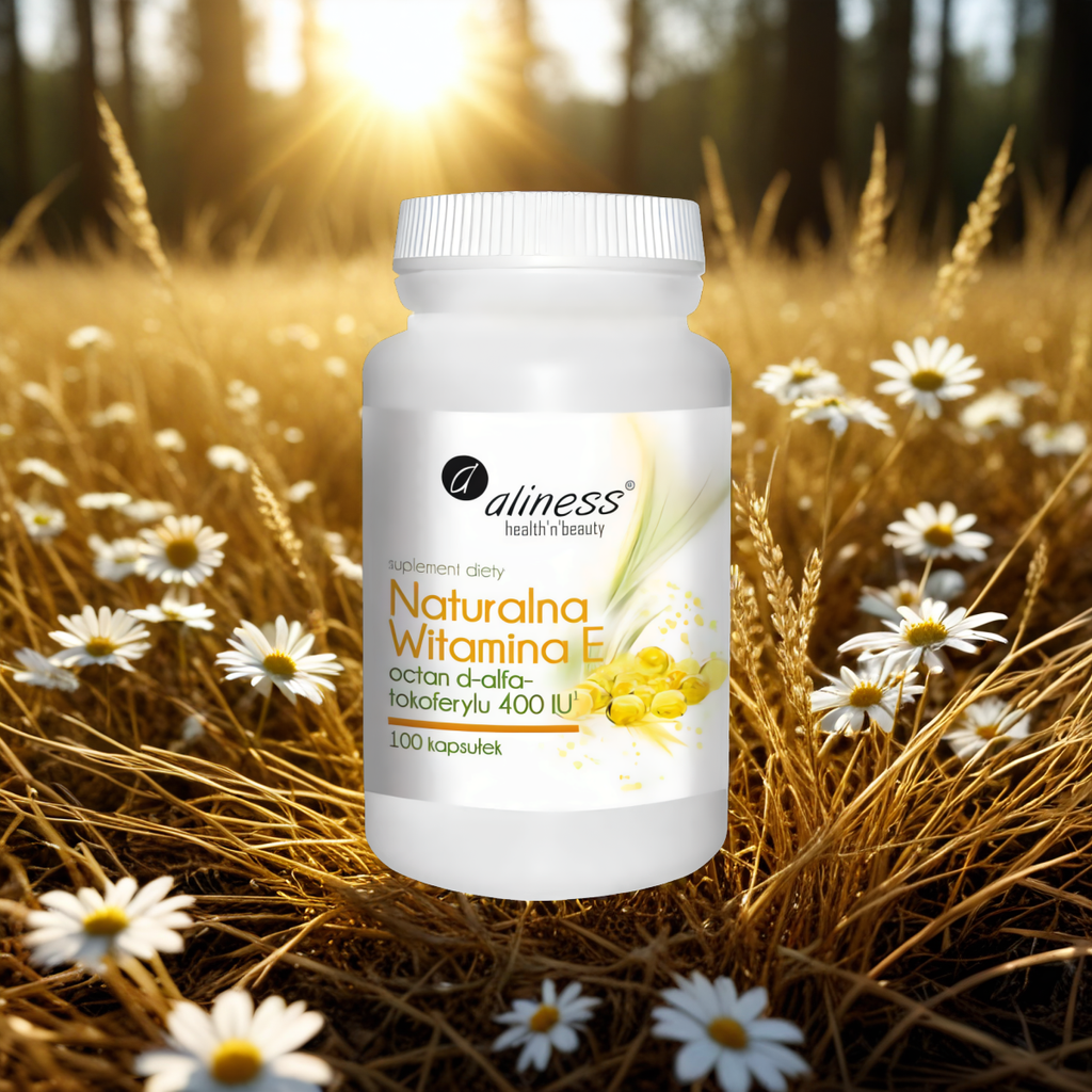 Naturalna Witamina E 400 IU Aliness - Witamina młodości - 100 kapsułek
