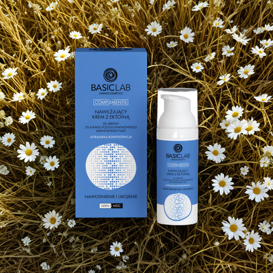 Nawilżający krem z ektoiną BASICLAB - Nawadnia i koi - 50 ml