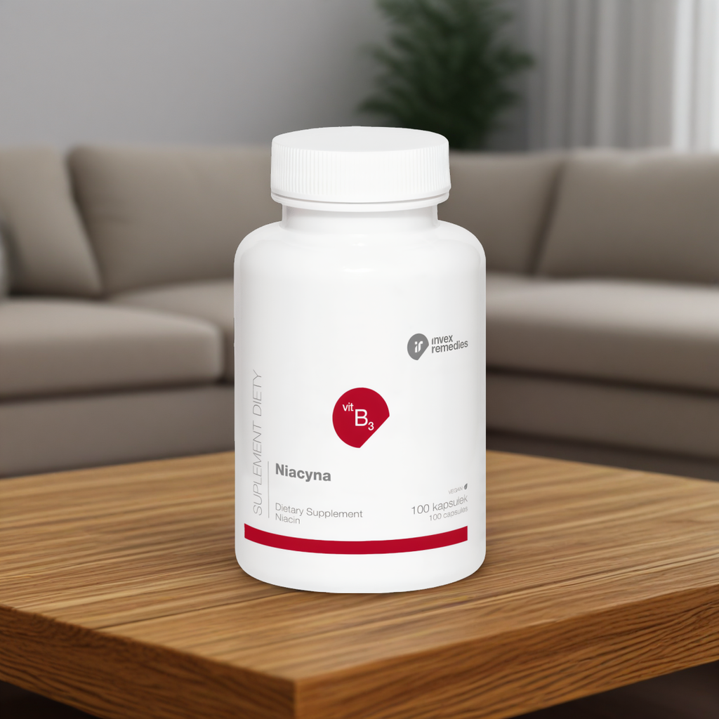 Niacyna Invex Remedies - Dla wzmocnienia organizmu - 100 Kapsułek