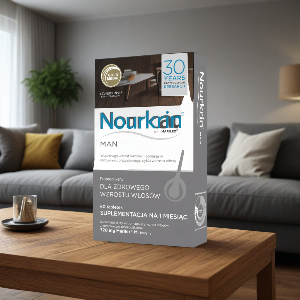 Nourkrin MAN - Naturalne wsparcie mocnych włosów u mężczyzn - 60 tabletek