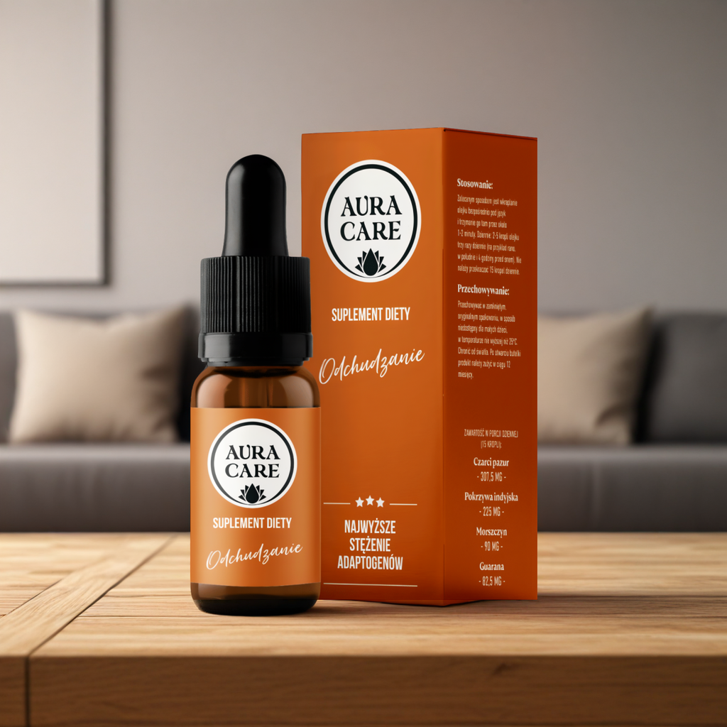 Odchudzanie AURA CARE - Naturalne wsparcie podczas odchudzania - 10ml, około 300 kropli