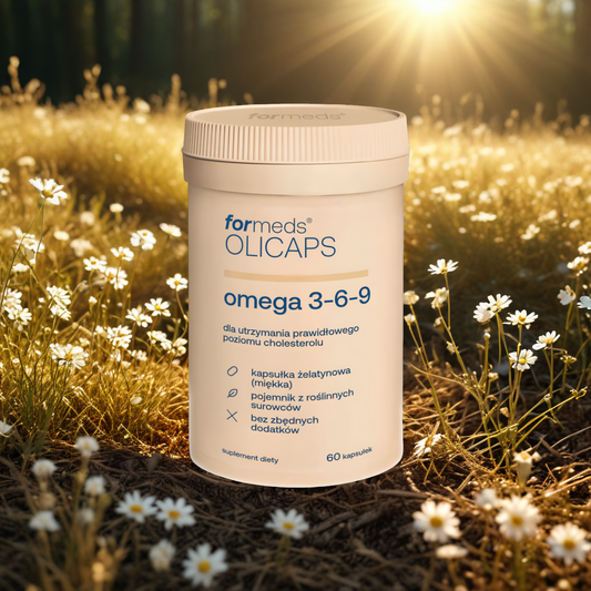 omega 3-6-9 Formeds Olicaps - Dla utrzymania prawidłowego poziomu cholesterolu - 60 kapsułek