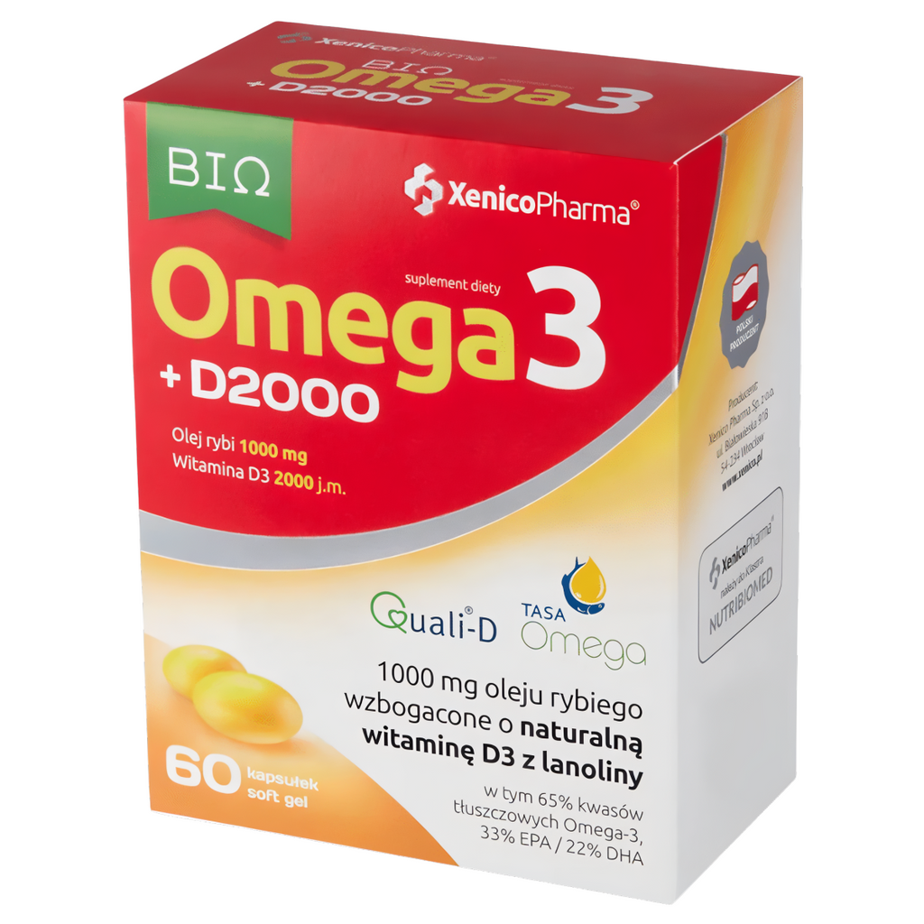 Omega3 D2000 Bio Xenico Pharma - Odporność - 60 kapsułek