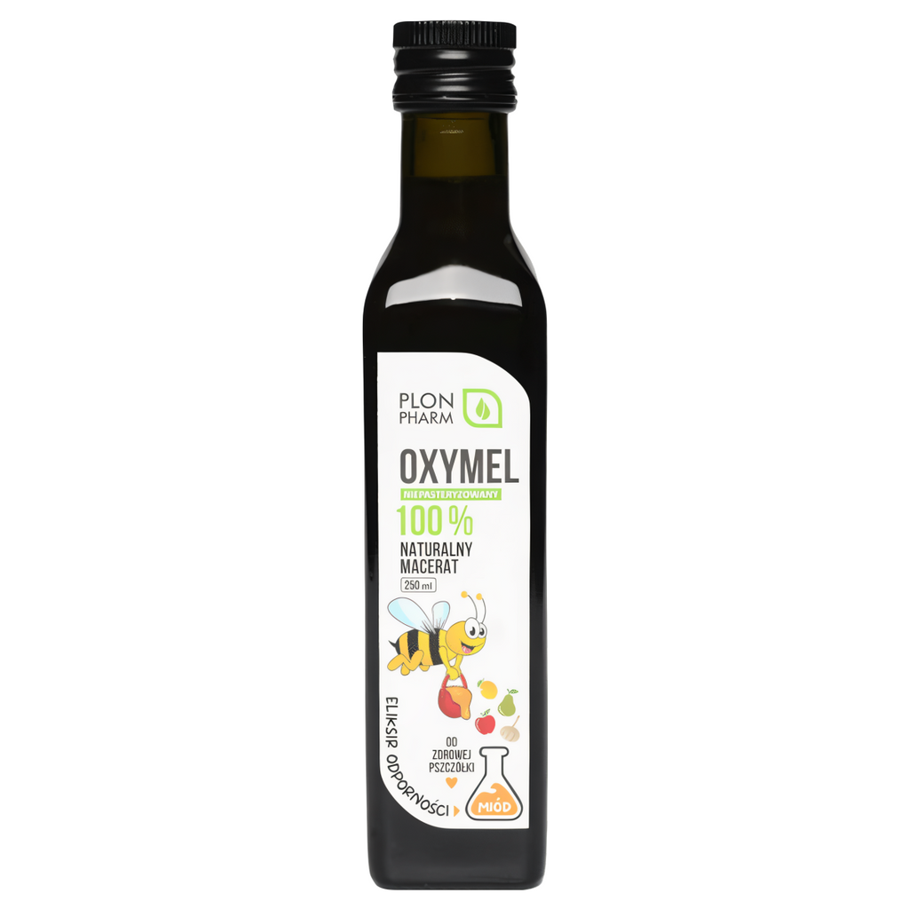 Oxymel Plon Pharm - Naturalny macerat ziołowy na oporności dla dzieci - 250 ml