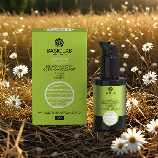 Peeling kwasowy odblokowujący pory BASICLAB - Wygładza i normalizuje - 30 ml