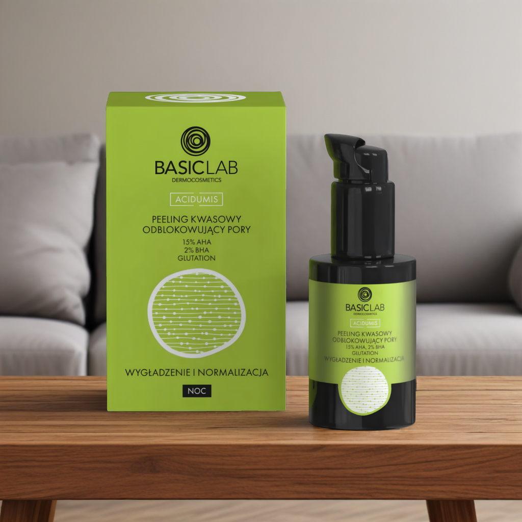 Peeling kwasowy odblokowujący pory BASICLAB - Wygładza i normalizuje - 30 ml