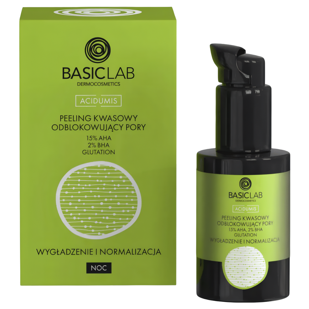Peeling kwasowy odblokowujący pory BASICLAB - Wygładza i normalizuje - 30 ml