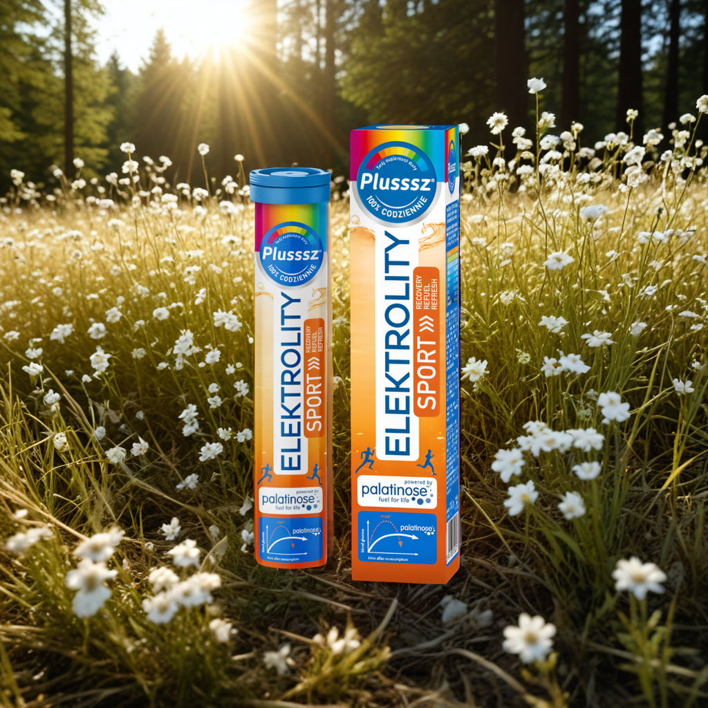 Plusssz Elektrolity SPORT 100% Complex Polski Lek - 24 tabletek musujących o smaku cytryna- grejpfrut