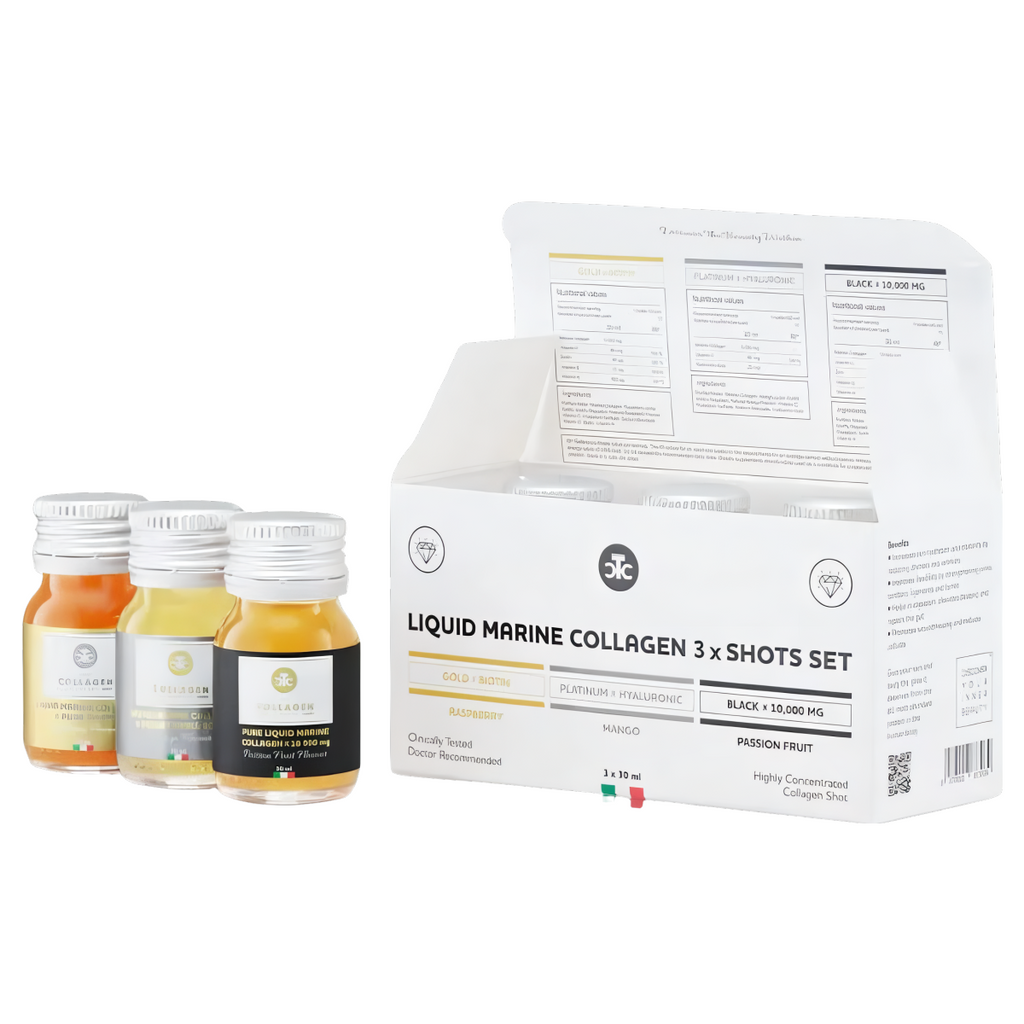 Płynny Kolagen Morski Mix Smaków The Collagen Company Zestaw 3 x Shot po 30 ml