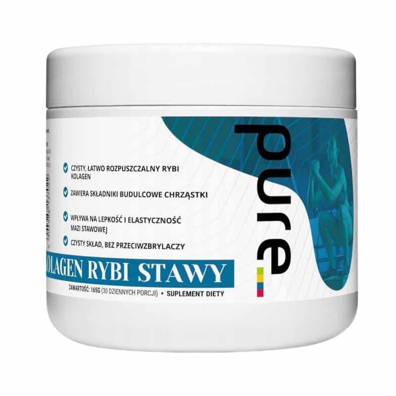 Kolagen rybi na stawy Pure + Siarka organiczna, Glukozamina i Chondroityna – 30 porcji (165 g)