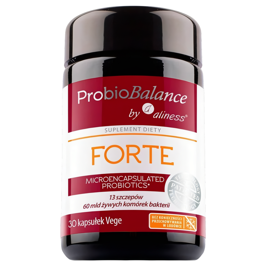 Probiotyk FORTE ProbioBalance Aliness 60 mld żywych komórek bakterii – 30 kapsułek Vege