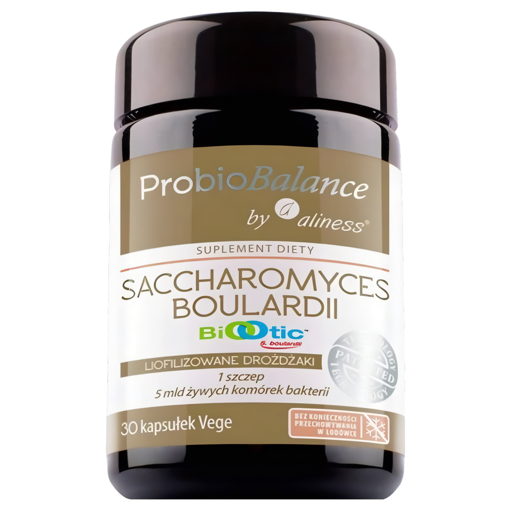 Probiotyk Saccharomyces Boulardii Drożdżaki Biootic ProbioBalance Aliness - 30 kapsułek Vege