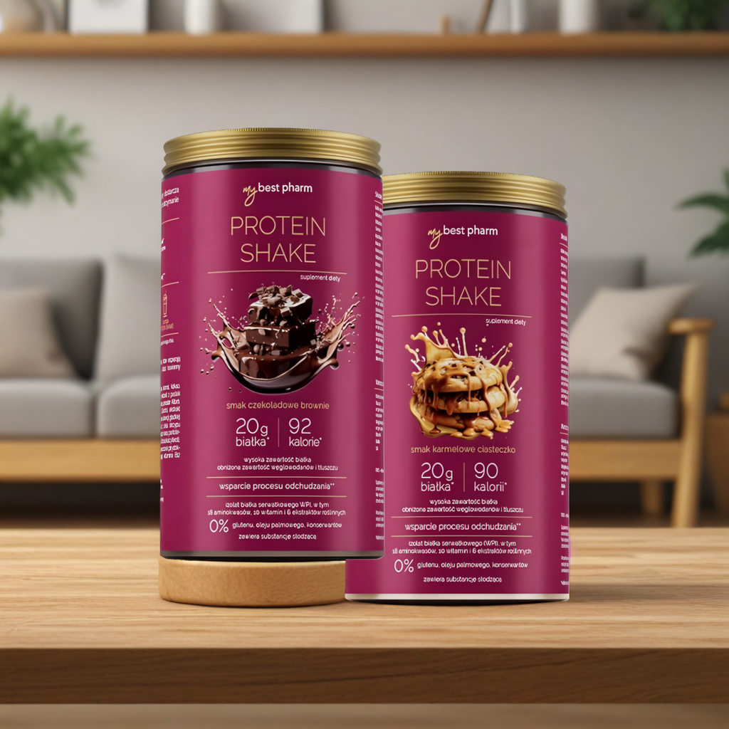 ProteinShake MyBestPharm - Dietetyczny shake wspierający proces odchudzania - 450 g (Smak: karmelowe-ciasteczko)
