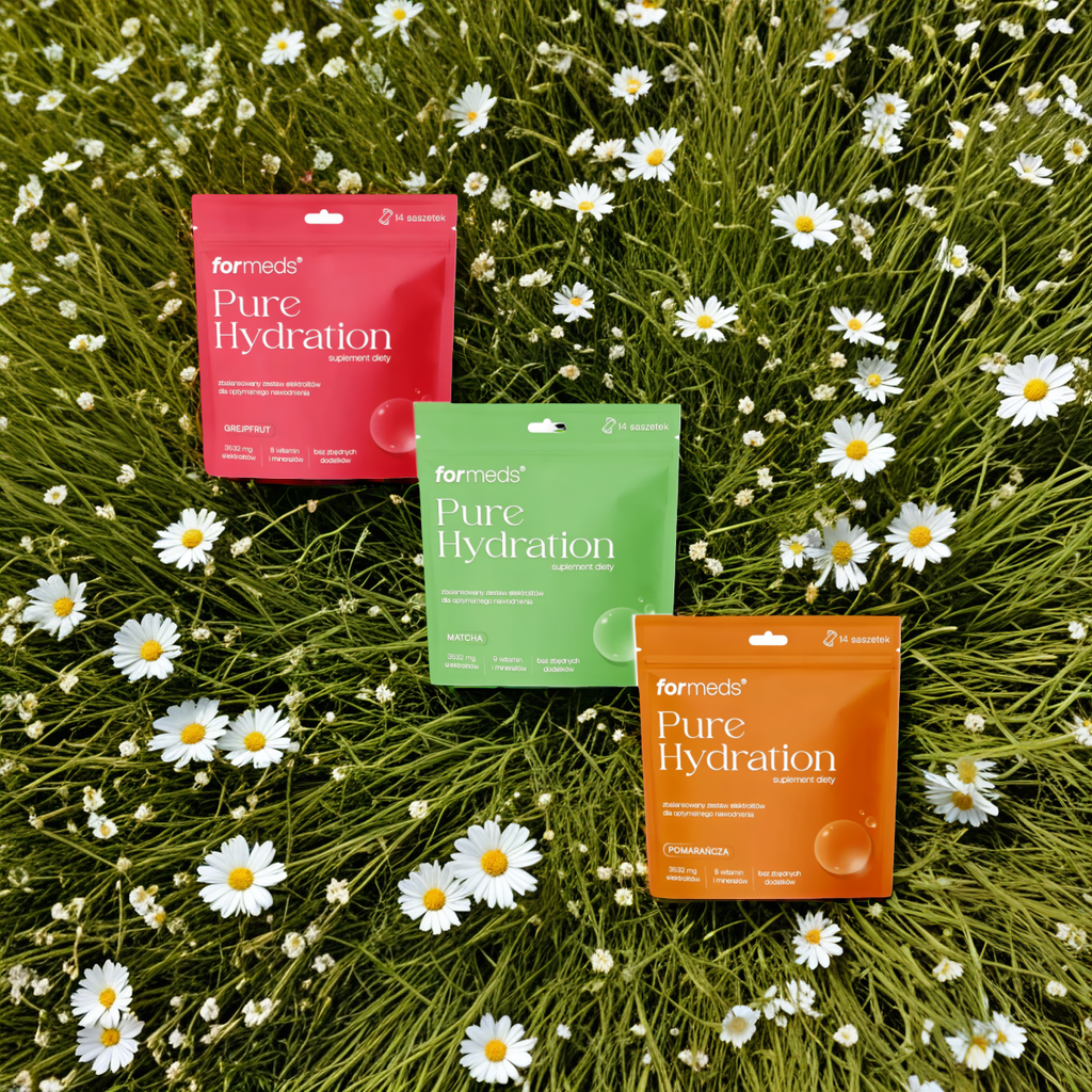 Pure Hydration Formeds - Zbalansowany zestaw elektrolitów - 14 saszetek (Smak: matcha)