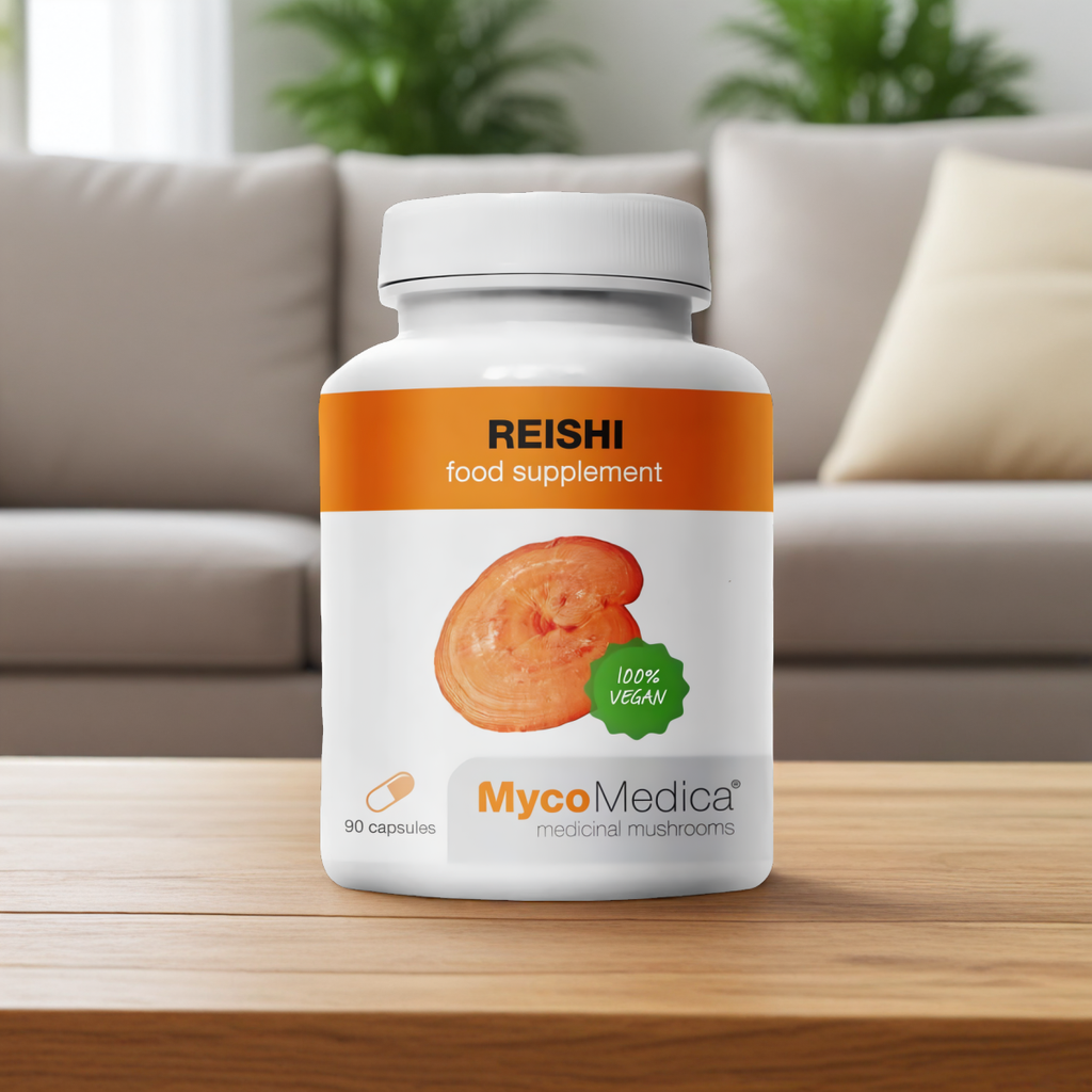 Reishi Boski grzyb nieśmiertelności MycoMedica 30% polisacharydów 500 mg - 90 kapsułek
