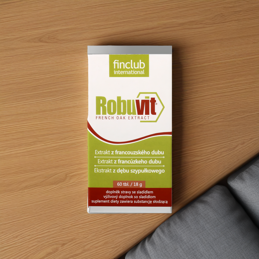 Robuvit Finclub - Ekstrakt z dębu szpułkowego i witamina B12 - 60 tabletek