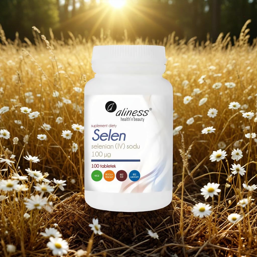 Selen Selenian IV Sodu 100 µg Aliness - Minerał długowieczności - 100 tabletek