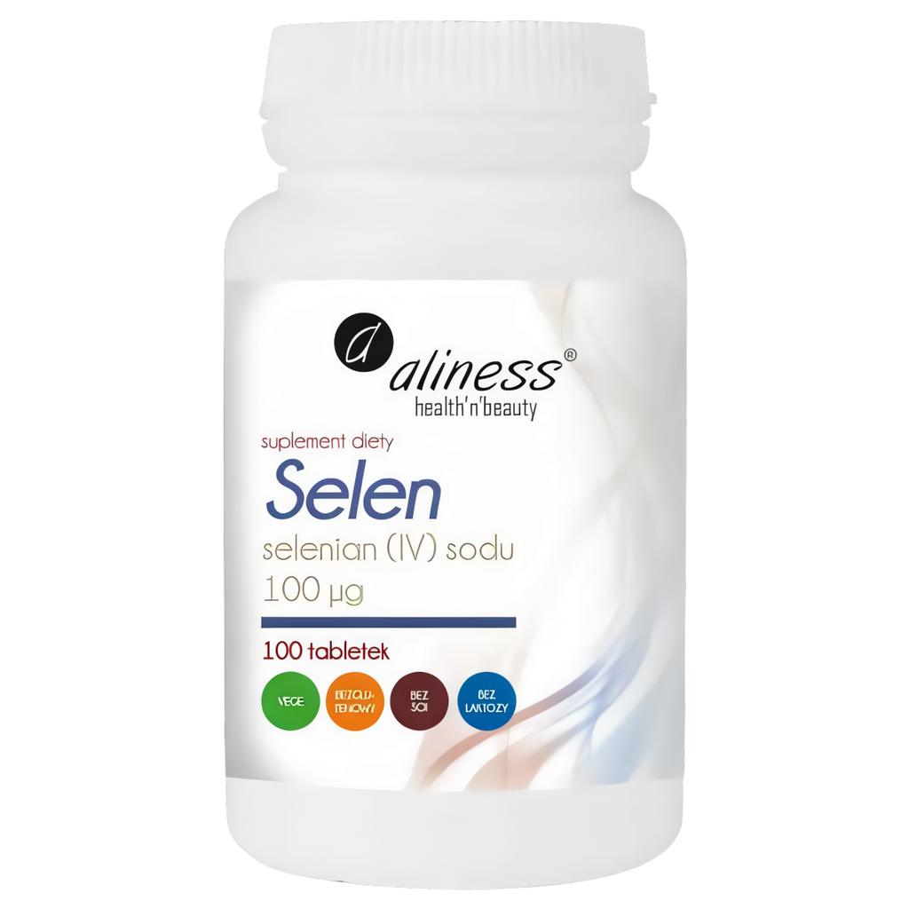Selen Selenian IV Sodu 100 µg Aliness - Minerał długowieczności - 100 tabletek
