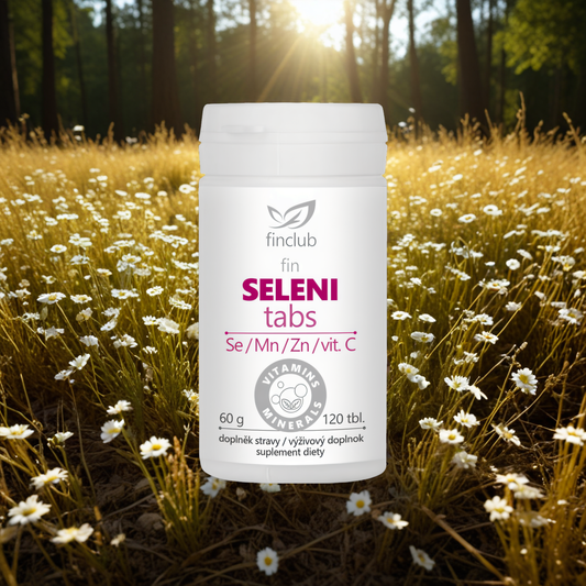 Selenitabs Finclub - Selen, cynk, mangan i witamina C- 120 tabletek