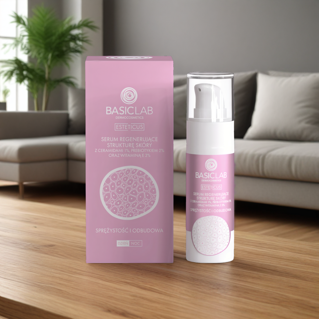 Serum regenerujące strukturę skóry z ceramidami 1% BASICLAB - Sprężystość i Odbudowa - 30 ml