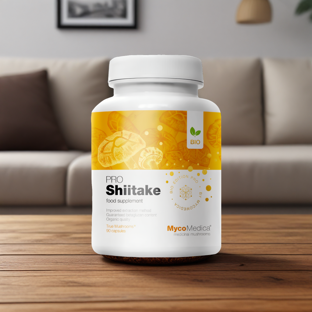 Shiitake PRO 35 % MycoMedica - Twardnik japoński - 90 kapsułek