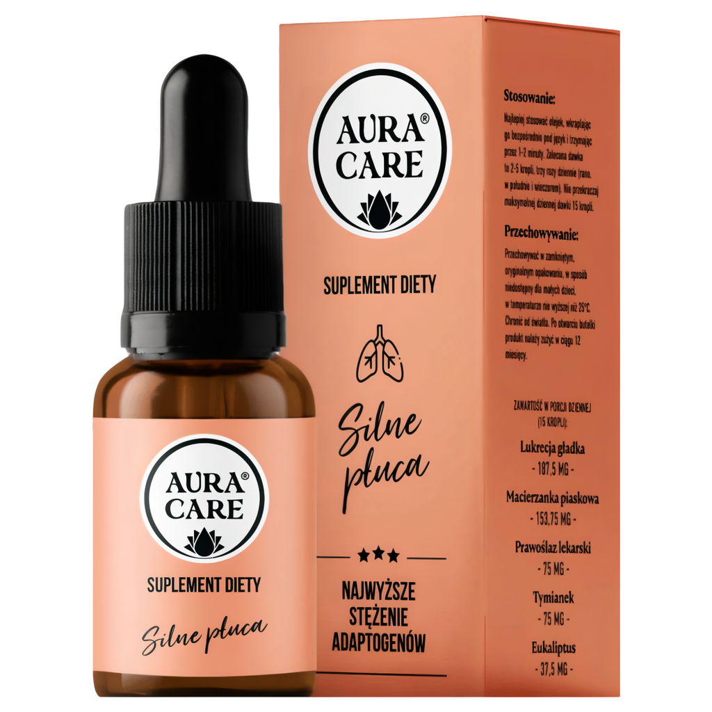 Silne Płuca Aura Care - Łap oddech pełną piersią -15 ml (około 400 kropli)