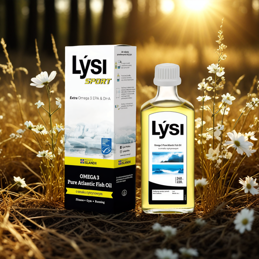 Sport Omega-3 Lysi - Olej Omega-3 z Oceanu Spokojnego oraz Atlantyckiego - 240 ml