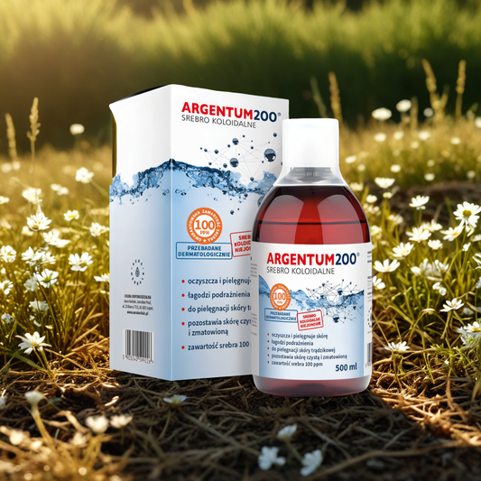Srebro Koloidalne 100 ppm Argentum 200 Aura Herbals - 500 ml tonik