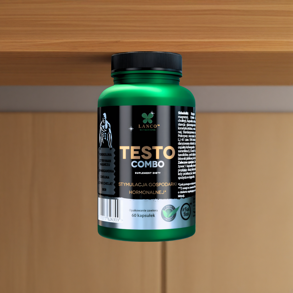 Testo combo Lanco - Reguluje poziom testosteronu - 60 kapsułek