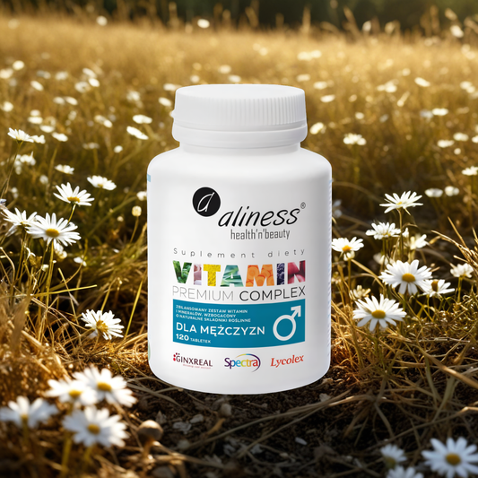 Vitamin Premium Complex dla mężczyzn Zestaw witamin i minerałów Aliness - 120 tabletek