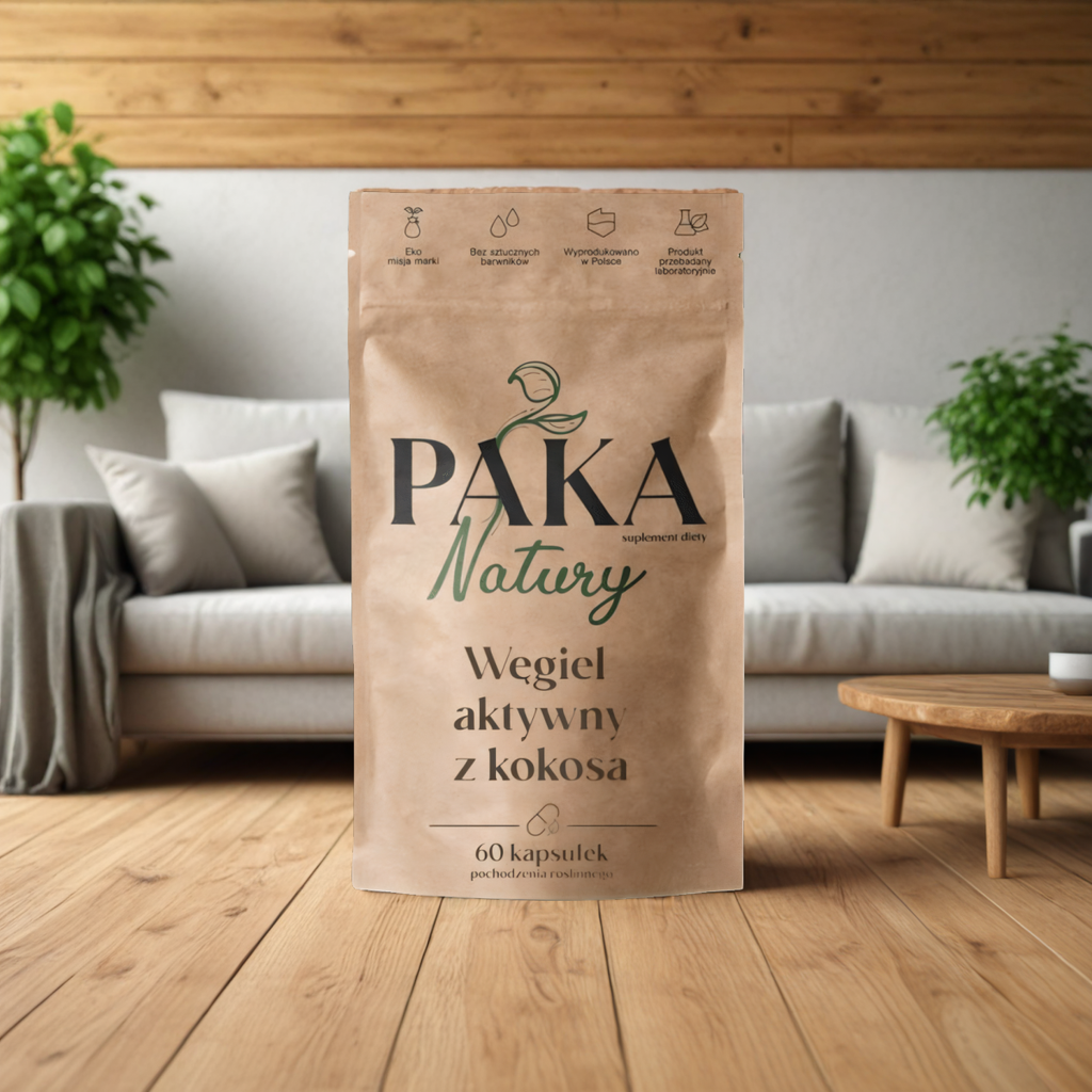 Węgiel aktywny Paka Natury - Naturalne wsparcie - 60 kapsułki