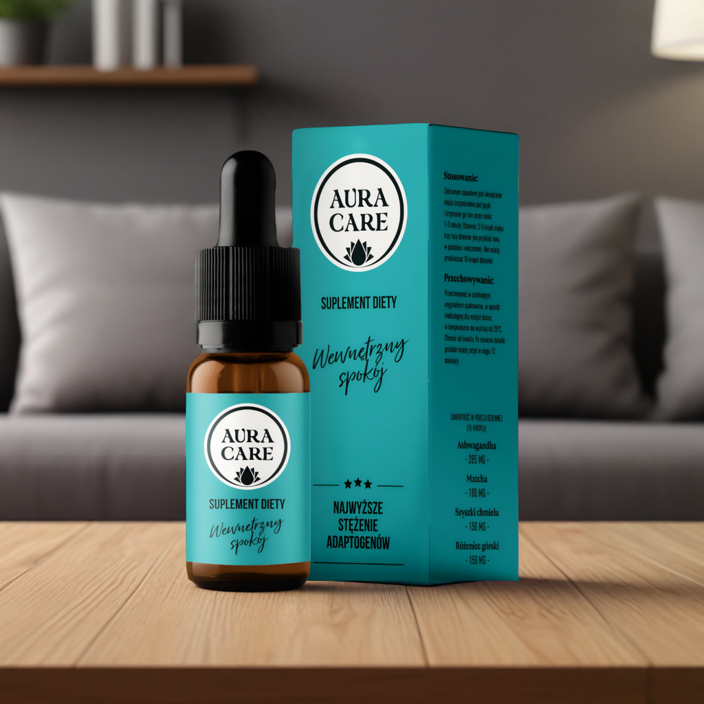 Wewnętrzny spokój AURA CARE - Wsparcie równowagi emocjonalnej - 10ml, około 300 kropli