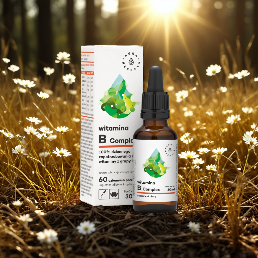 Witamina B Complex Aura Herbals - Moc Witamin z grupy B - 30 ml krople