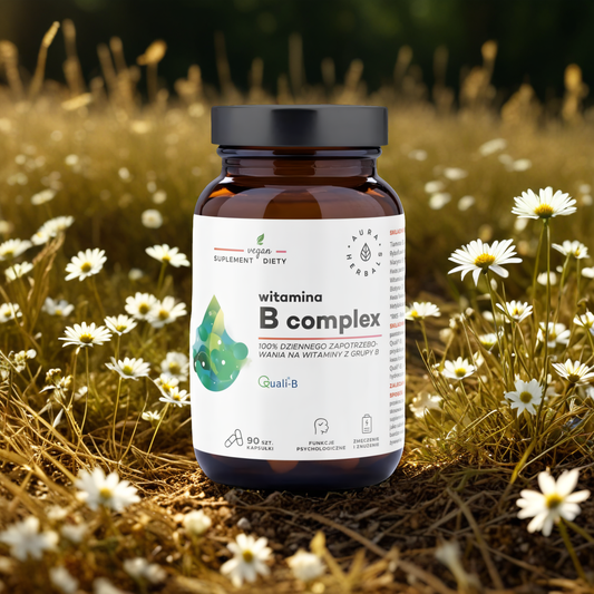 Witamina B Complex Aura Herbals - Zastrzyk energii i zdrowia dla Twojego organizmu - 90 kapsułek