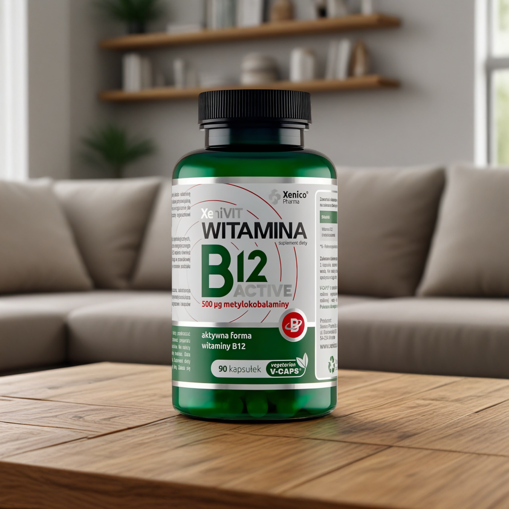 Witamina B12 Active Xenico Pharma - Methylcobalamin 500 µg - 90 kapsułek