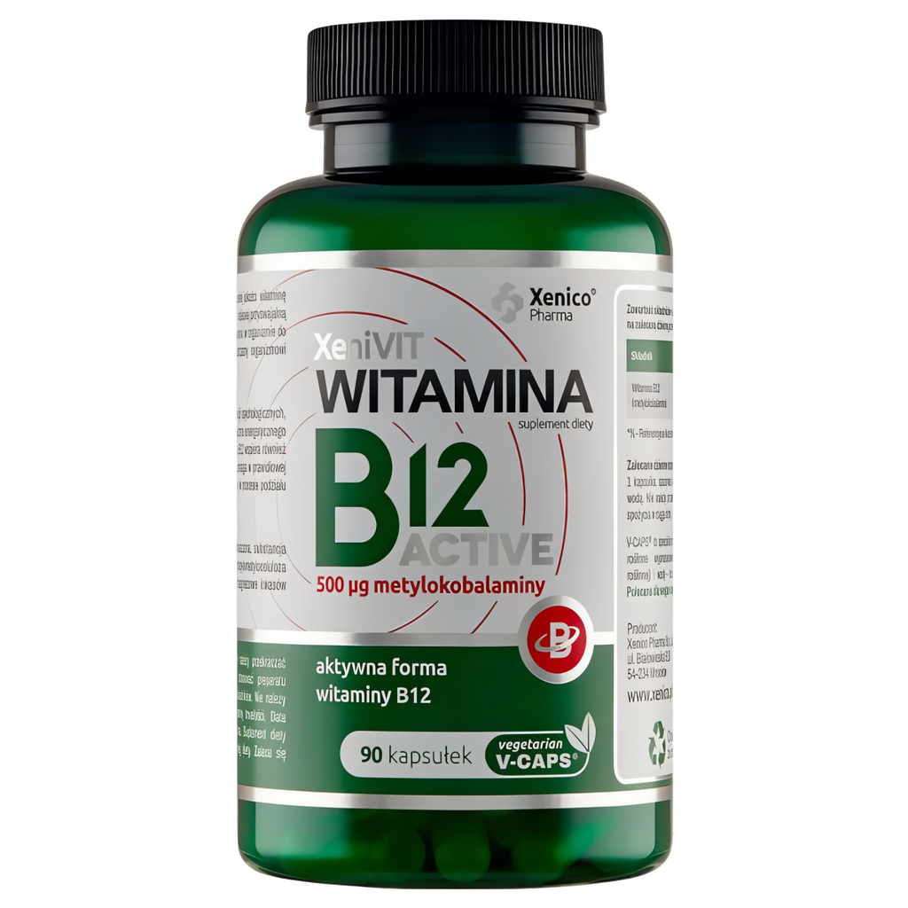 Witamina B12 Active Xenico Pharma - Methylcobalamin 500 µg - 90 kapsułek