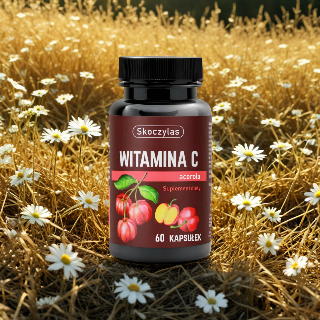 Witamina C acerola Skoczylas - Wspomaga pracę układu odpornościowego - 60 kapsułek