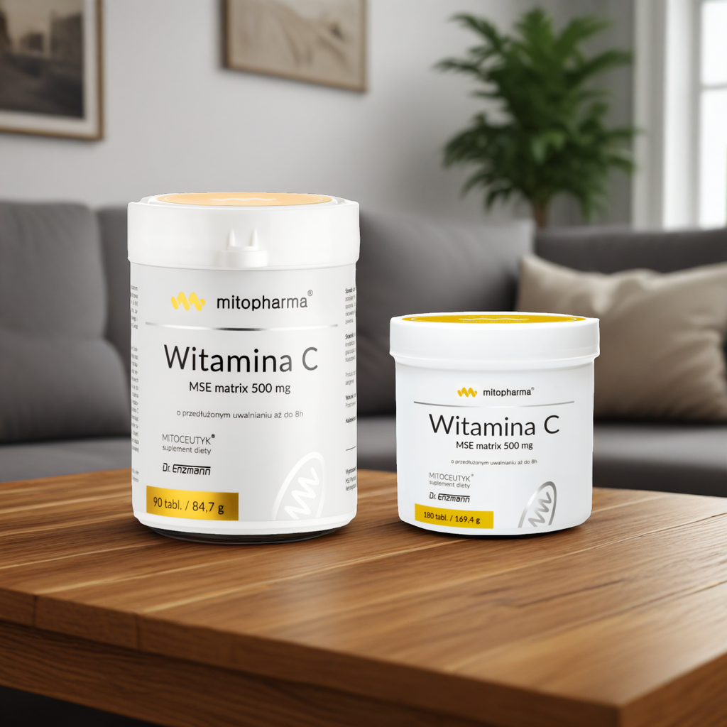 Witamina C MSE matrix Mitopharma - Wsparcie odporności - 90 i 180 tabletek (Opakowanie: 90-tabletek)