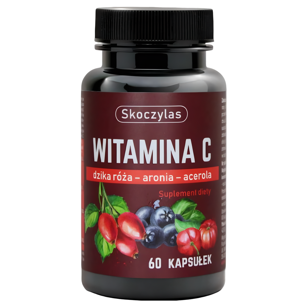 Witamina C TRIO Dzika Róża, aronia, acerola Skoczylas - 60 kapsułek