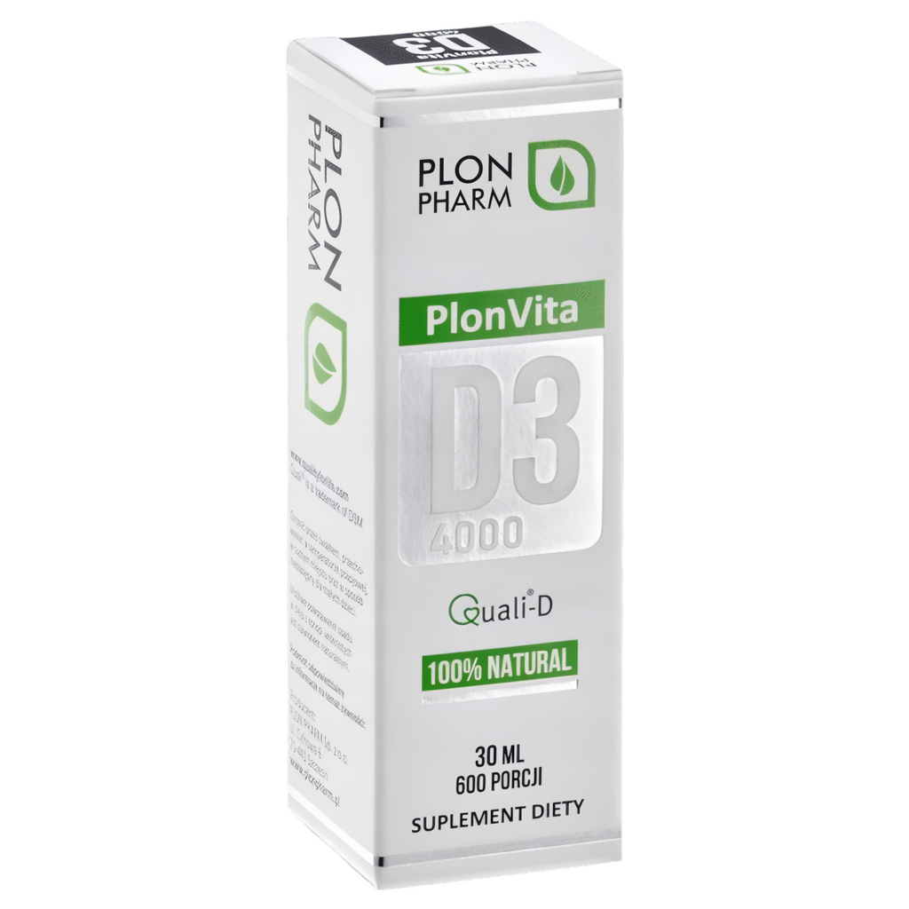 Witamina D3 4000 IU Plon Pharm - Na odporność, zmęczenie i mocne kości - 30 ml