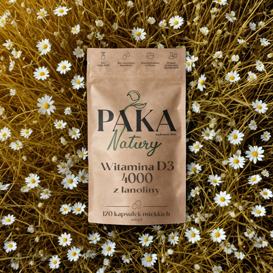 Witamina D3 4000 z lanoliny Paka Natury - 120 kapsułek miękkich