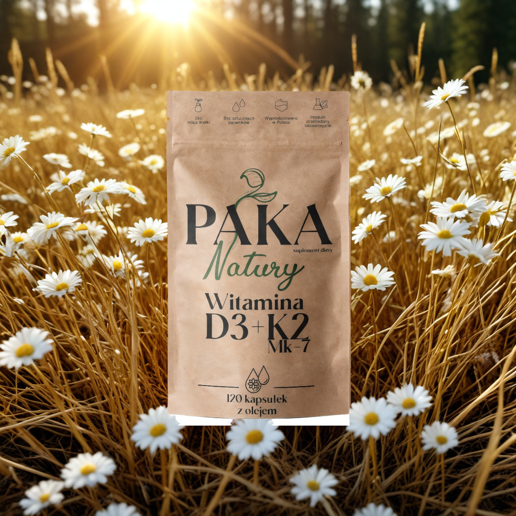 Witamina D3 K2 mk7 Paka Natury - 120 kapsułek miękkich
