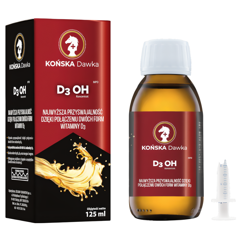 Witamina D3 OH Końska Dawka - Na układ nerwowy - 125 ml