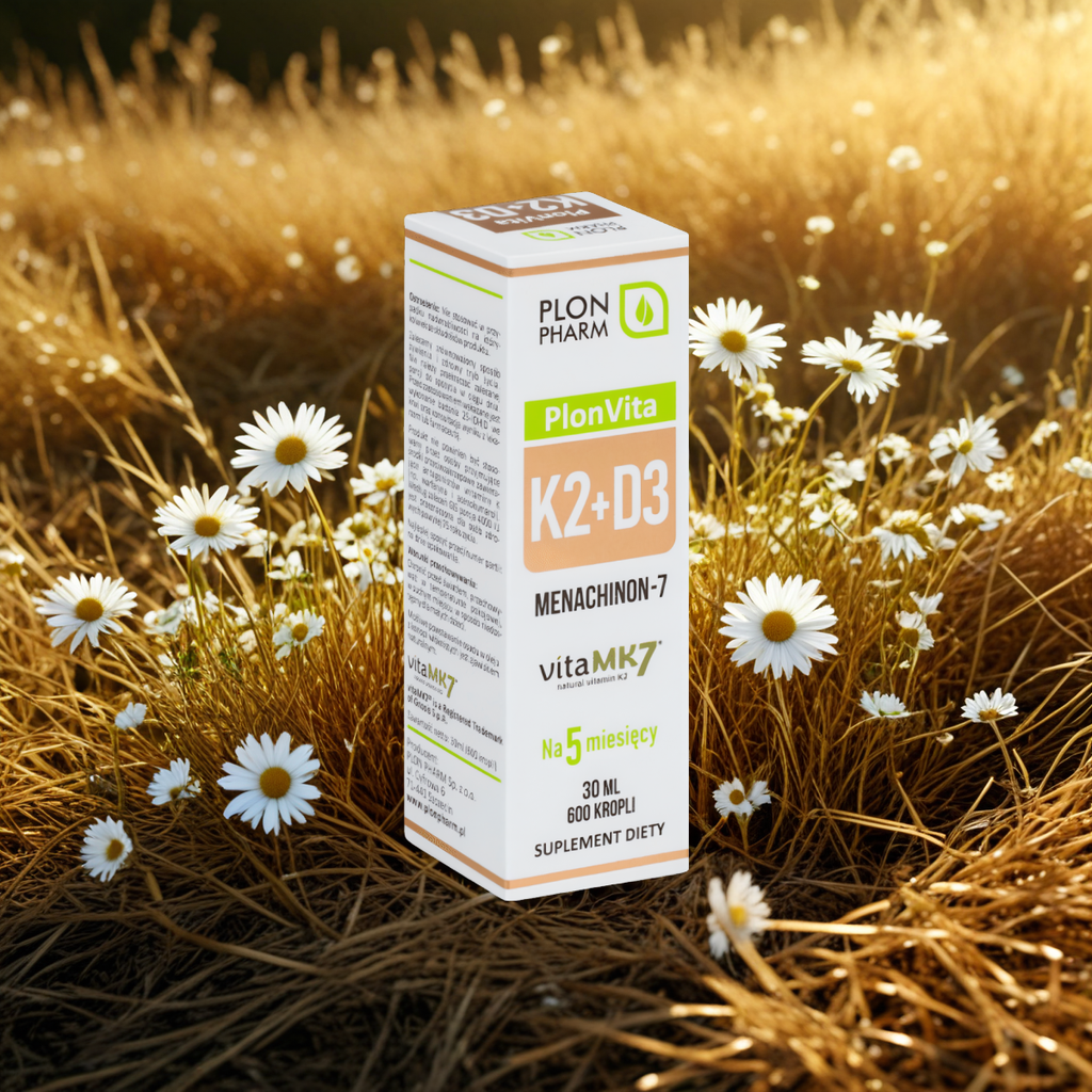 Witamina K2 MK-7 D3 4000 IU Plon Pharm - Naturalna Formuła – Krople 30 ml