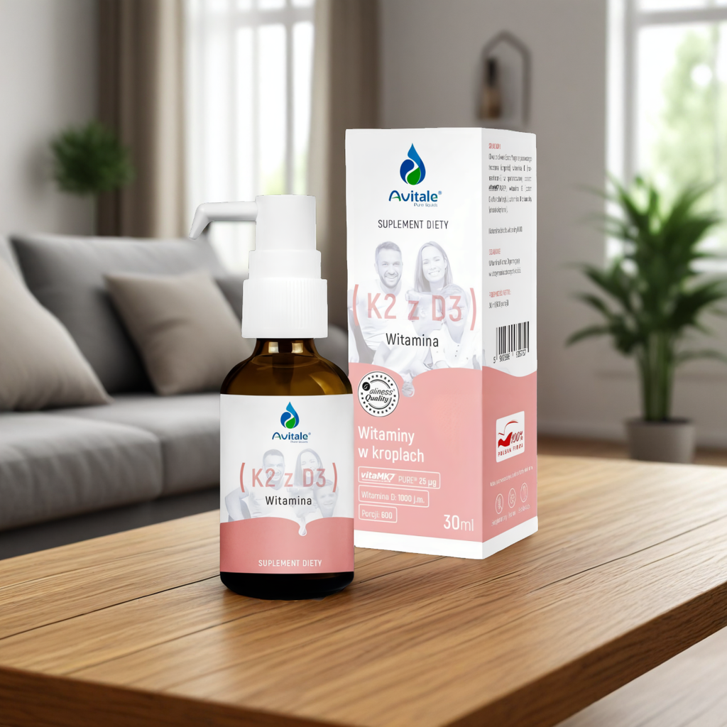Witamina K2 z D3 Avitale w kroplach Aliness - 30 ml (600 porcji)