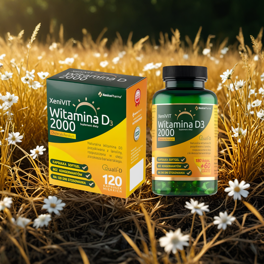 XeniVIT Witamina D 2000 Xenico Pharma - Zdrowe kości (Opakowanie: 120-kapsulek)