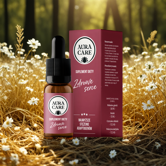 Zdrowe serce AURA CARE - Naturalne wsparcie dla serca i układu krążenia - 10ml, około 300 kropli